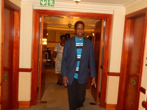 President Lungu walks to his room at Sheraton Hotel after being discharged from hospital