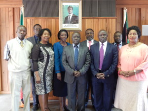 Members of the Teaching Council of Zambia (TCZ) with some diplomatic staff at the High Commission of Zambia in Pretoria on Monday, 12th October, 2015