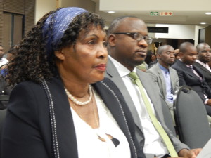 Zambian High Commission First Secretary for Education Mrs. Emmerentiana Bweupe and First Secretary for Trade Mr. Mande Kauseni following the programme at the graduation ceremony of 130 youths from the Southern African region at the University of South Africa in Pretoria on 25th February, 2016  
