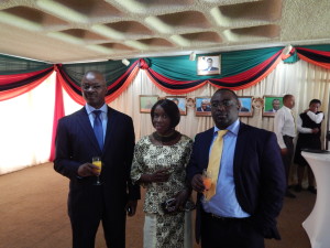 Deputy High Commissioner, Ms. Philomena Kachesa with some of Zambian High Commission Diplomatic staff at the independence day celebrations on 21st OCtober, 2016