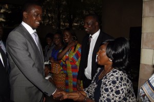 President Edgar Lungu is met by diplomatic staff from the High Commission of Zambia in Pretoria on arrival at Sheraton Hotel on 7th December, 2016